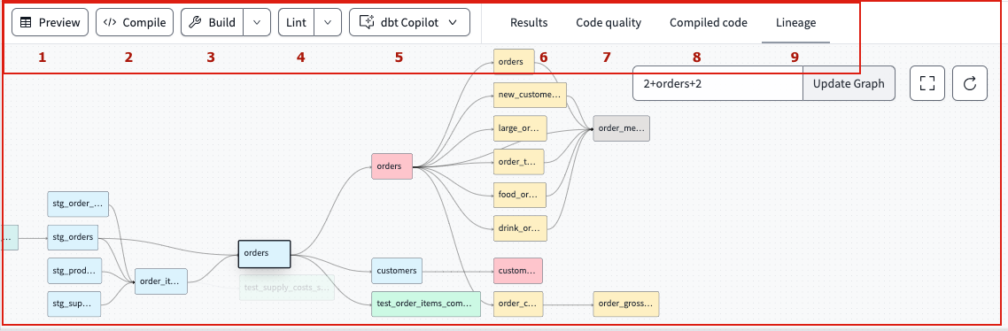 The Console section is located below the File editor and has various tabs and buttons to help execute tasks The Console section is located below the File editor and has various tabs and buttons to help execute tasks
